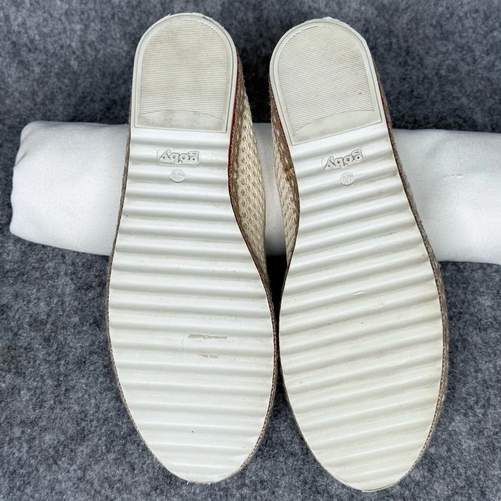 Goby Women's‎ Green Tiger Eyes Man Made Slip-On Sneaker Espadrille Shoes- Sz 10